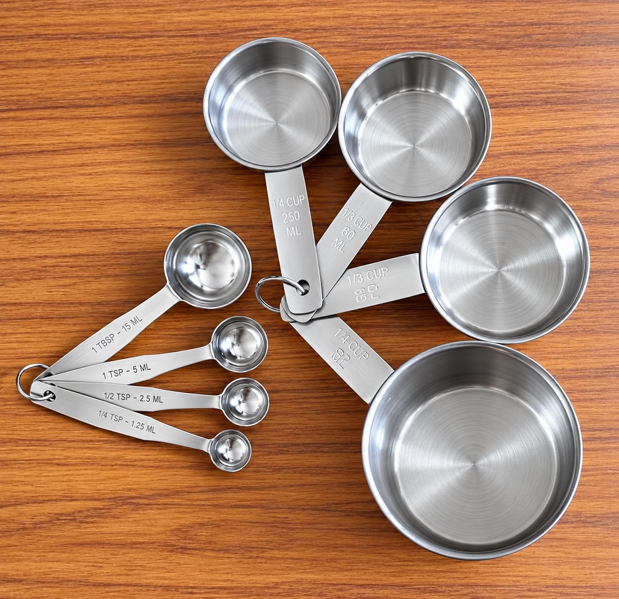 Dynore Measuring Cups & Spoons with Handles Set of 8 DS.S_45