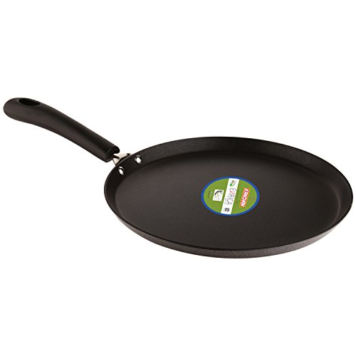 Kanchan Enrica Non-Stick Dosa Tawa 250 mm | 3.0 mm Thick Flat Griddle | PFOA Free | ISI Certified | Bakelite Cool Touch Handle | 1 Year Warranty |