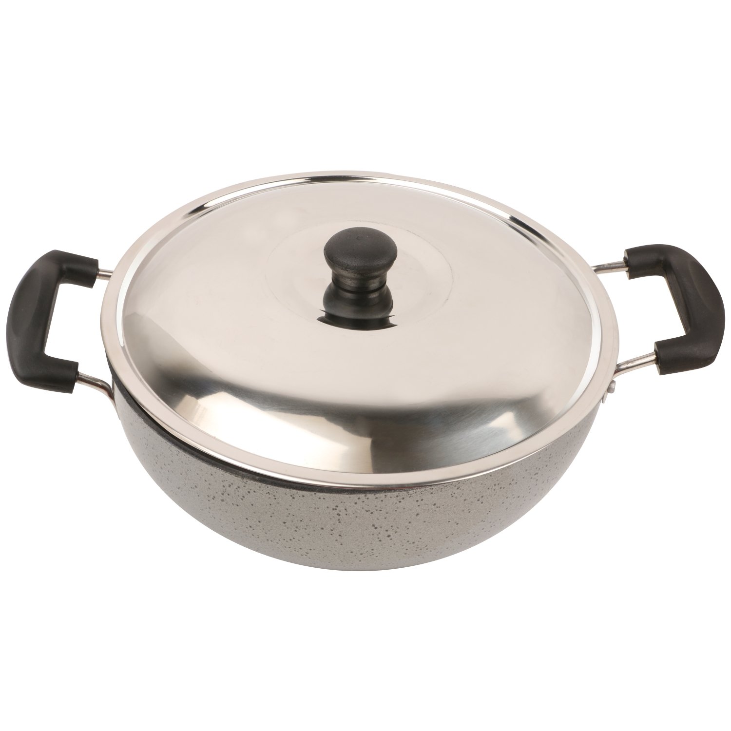 KANCHAN Enrica (3.0 mm Series) Deep Kadhai with SS Lid (2Ltrs)