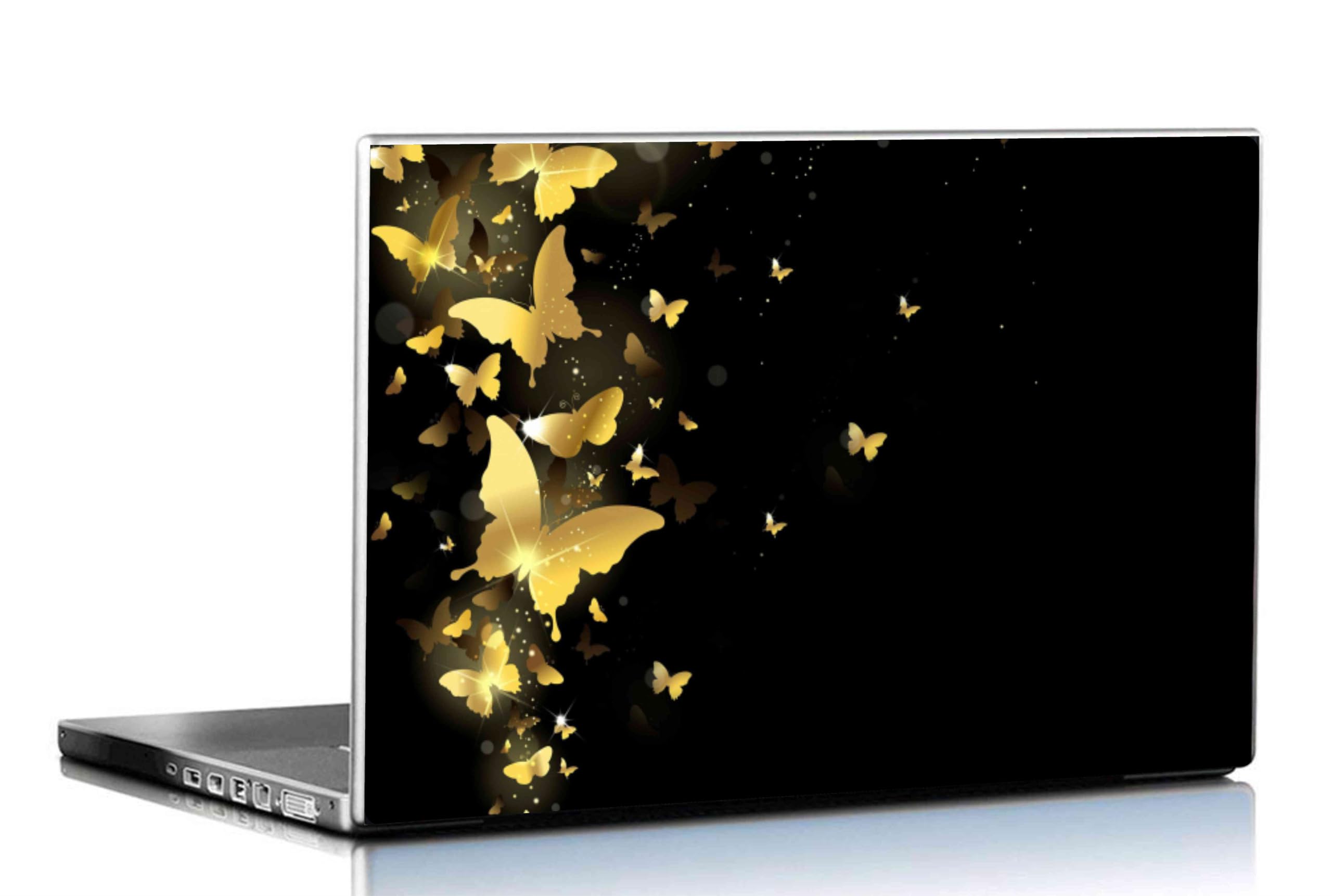Skin Poster Gloden Butterfly HD Quality Laptop Skin Sticker Protector
