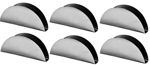 Dynore Stainless Steel Half Moon Napkin/Tissue Holder Set of 6 DS_1032