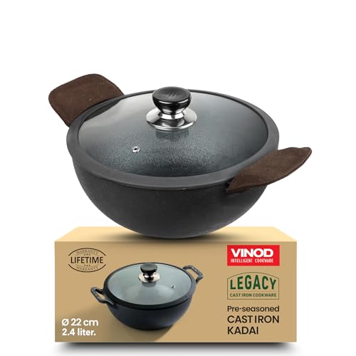 VC581 Cast Iron Kadai 22CM LCIDK22