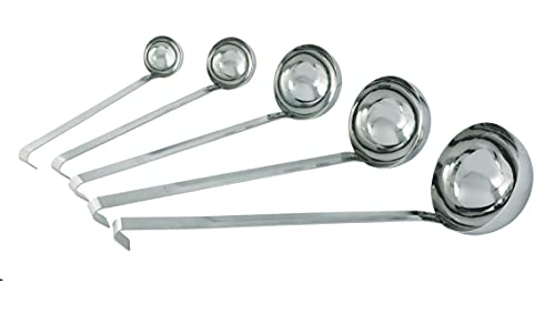 KMW Premium Stainless Steel Laddle with Handle- 8 cm (1 pc. Set) | Heavy Construction for Precision Pouring and Stirring