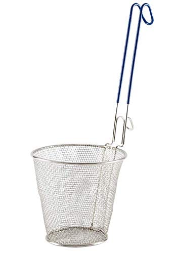 KMW Stainless Steel Frying Basket – Large (FB07V) | Durable & Versatile Cooking Tool for Deep Frying and Food Draining | Perfect for Home & Professional Kitchens