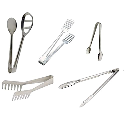 Dynore SS Multipurpose Tongs for Frying & Serving Set of 5 DS_1184
