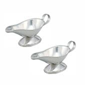 KMW SS Gravy Boat 5 Oz- Sauce Server 2 Pcs Set GB05