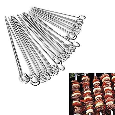 Dynore Round Barbeque Skewers 10 Inch Set of 12 DS_1250