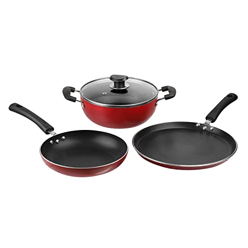 VC661 Vinod Zest Inducto 3 pcs Non-Stick Cookware Combo Set IZST3