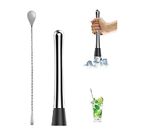 Dynore Muddler with Teardrop Bar Spoon Set of 2 DS_1319