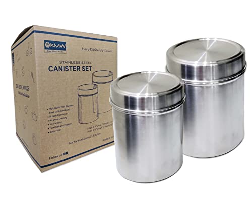 KMW Stainless Steel Canister Set with Lids CAN13/14