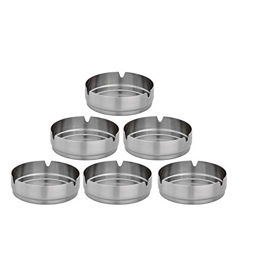 Dynore Stainless Steel Ash Tray Medium Set of 6 DS_1403