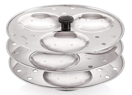 Dynore Stainless Steel Idli Stand 9L Silver