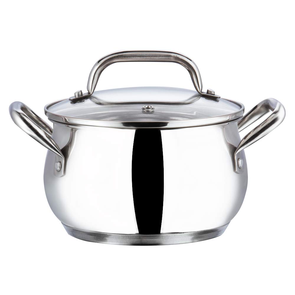 VC861 Vinod Almaty Sauce Pot with Glass lid-20cm ALC20