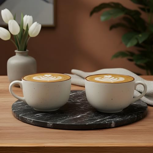 Miah Decor Stoneware Handcrafted Matte Finish Jumbo Soup Bowl- Set of 2 MD-214A