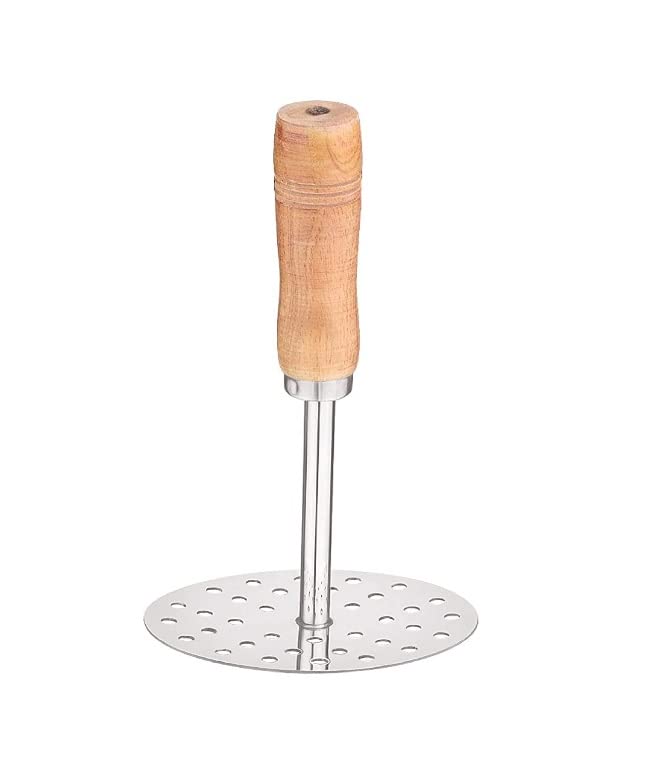 Dynore SS Pav Bhaji Masher With Wooden Handle DS_1564