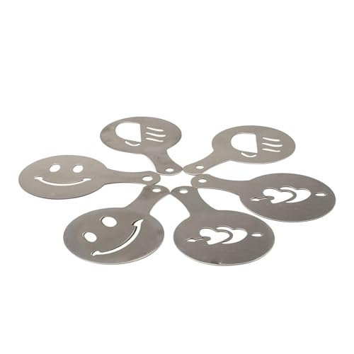 KMW Stainless Steel Coffee Stencil 6-Piece Set CS0234