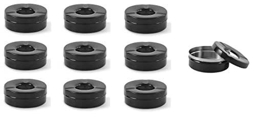 Dynore SS Black Matt Lid Ash Tray Set of 10 DS_1632