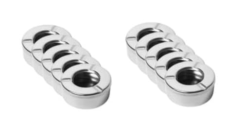 Dynore Stainless Steel Lid Ash Tray Set of 10 DS_1810