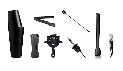Dynore Stainless Steel Black Matt 8 Pcs of Bartender Set DS_1897