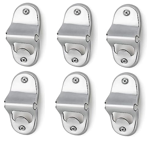 Dynore SS Heavy Duty Wall Mounted Bottle Opener Set of 6 DS_1907