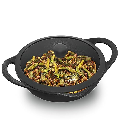 Futura Cast Iron Frying Pan With Glass Lid 24cm