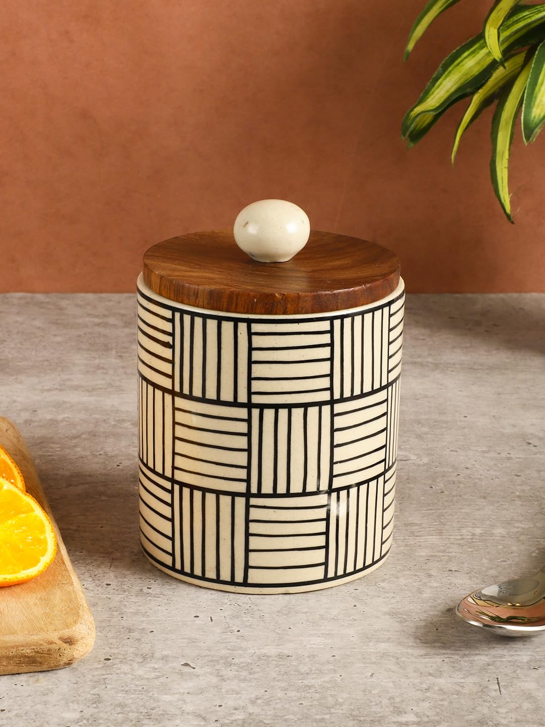 Miah Decor Ceramic Jars Pack Of 1 MD-440