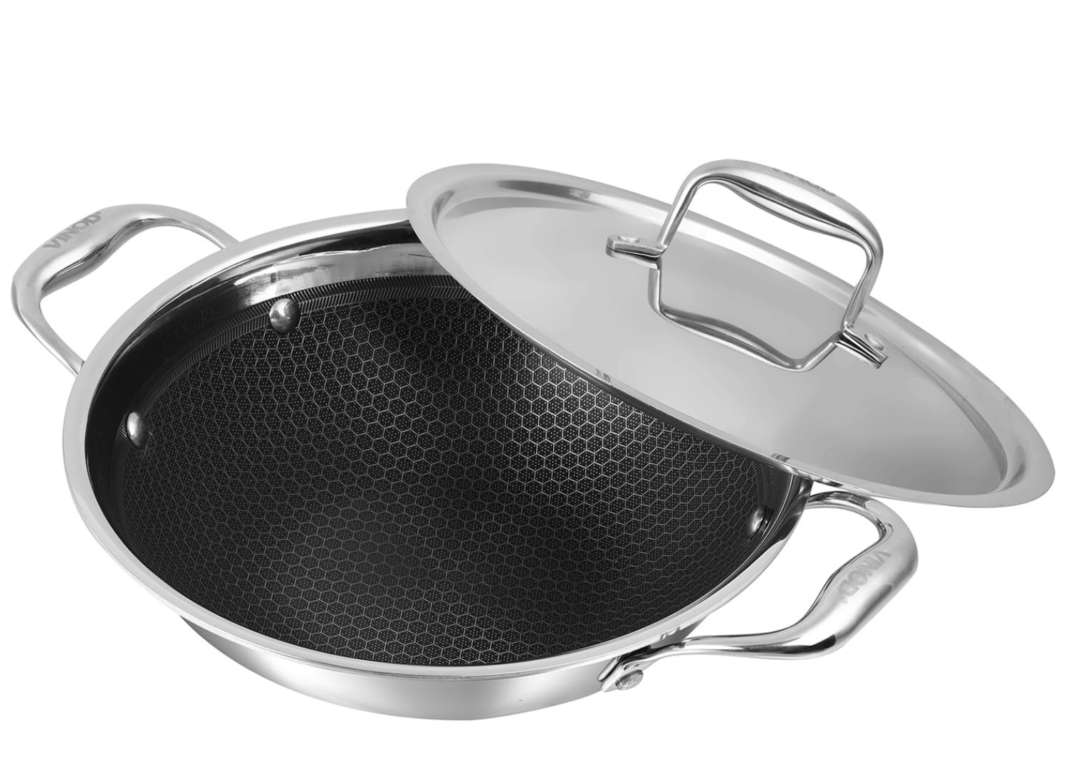 VC850 VINOD PLATINUM X DEEP KADAI WITH LID 22CM EDPXK22