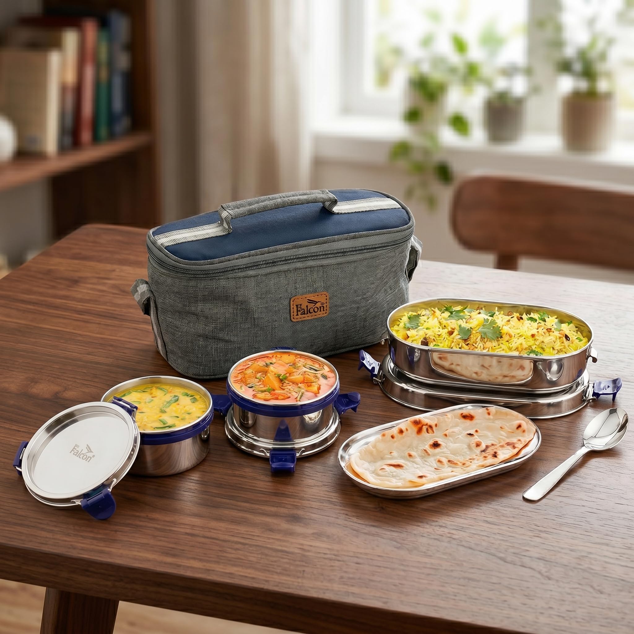 Pddfalcon Eco Nxt Oval Meal Set of 3 1100ML Blue FP11058
