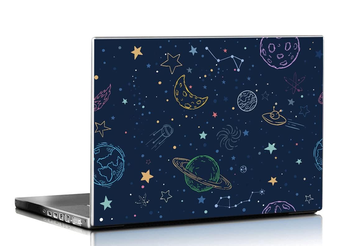 Skin Poster Moon Star Galaxy HD Quality Vinyl Laptop Sticker Protector