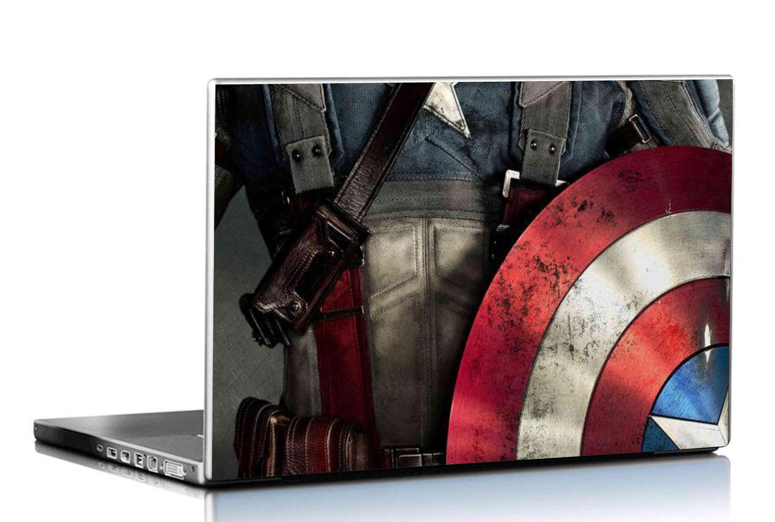 Skin Poster - Captain Half HD Quality Vinyl Laptop Skin Decal/Sticker Protector, Fits Dell, Hp, Lenovo, Toshiba, Acer, ASUS and for All Models Up to 11.6" - 15.6" Inch, Pack of 1