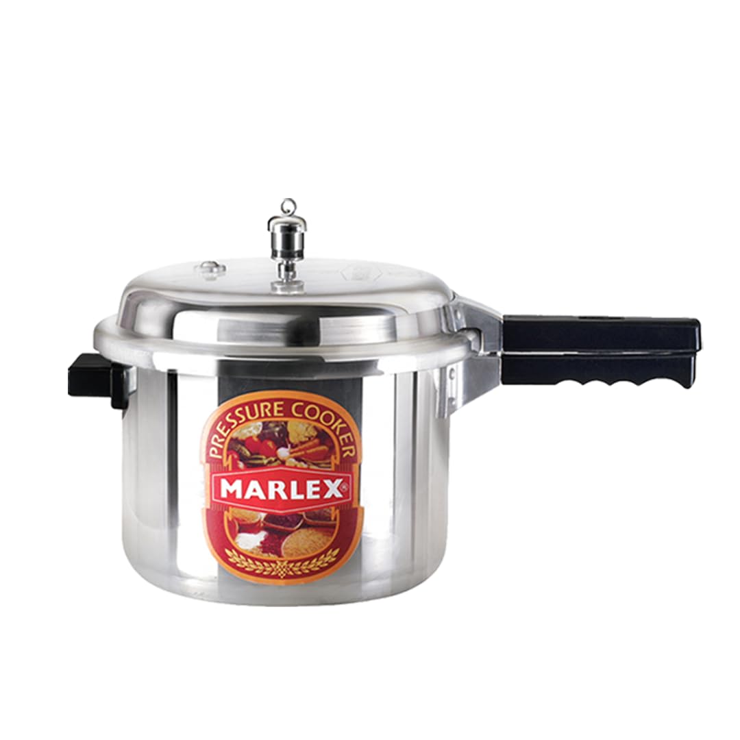 Marlex Triply 2 Litre Stainless Steel Pressure Cooker (Outer Lid) | Steel Cooker with 3 mm Thick Body, Strong Sturdy Handle, Safety Valve, Compatible for Induction, Gas & Electric - 5 Year Warranty