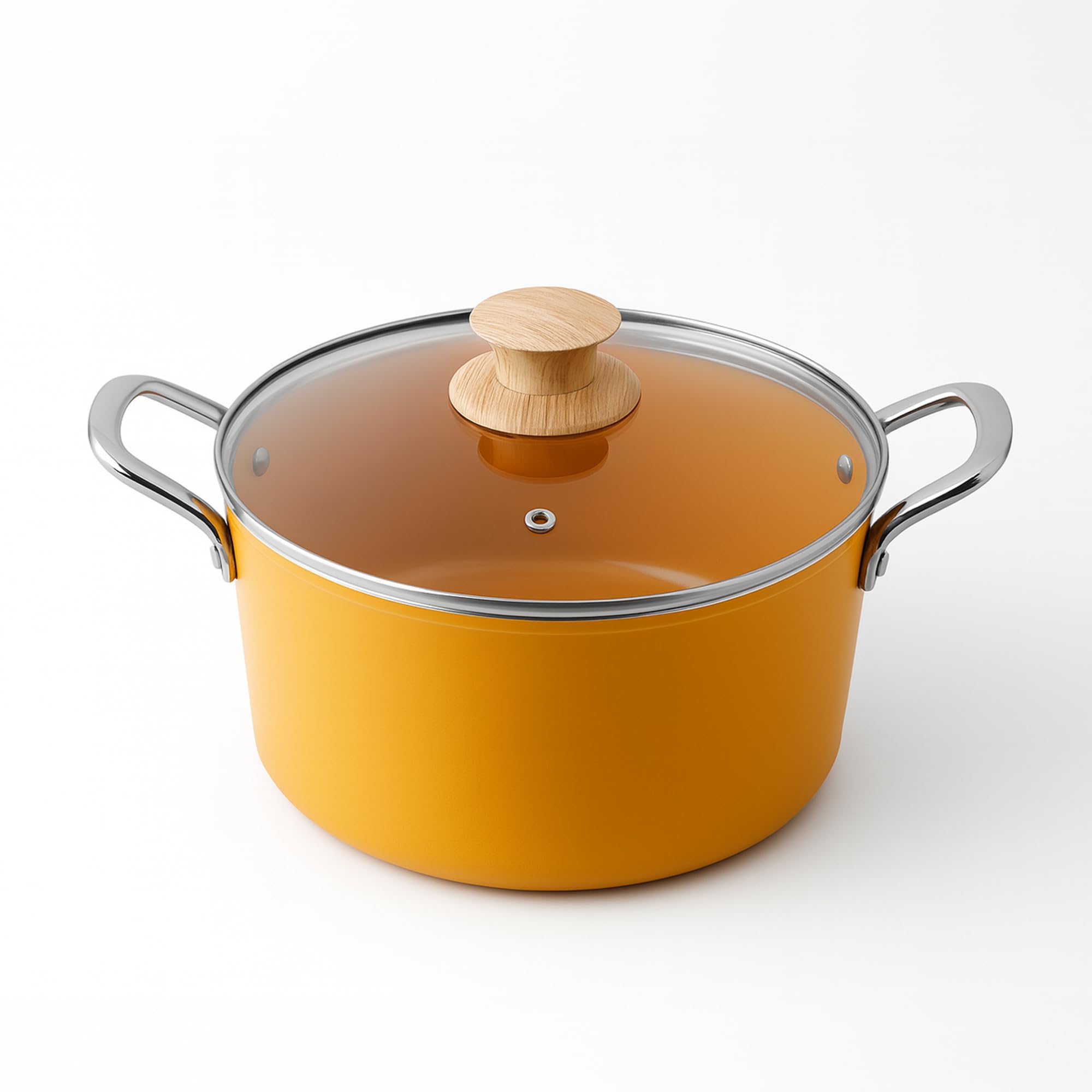 UCOOK SALFORD FORGED CERAMIC CASSEROLE WITH LID IC-240MM MUSTARD YELLOW SF1042