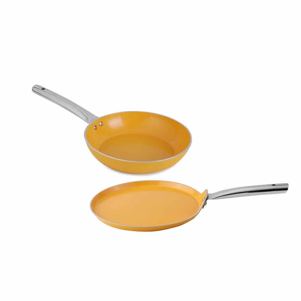 UCOOK SALFORD FORGED NS SET OF 2 (FRYPAN 240MM & TAWA 260MM)GREEN SF9552