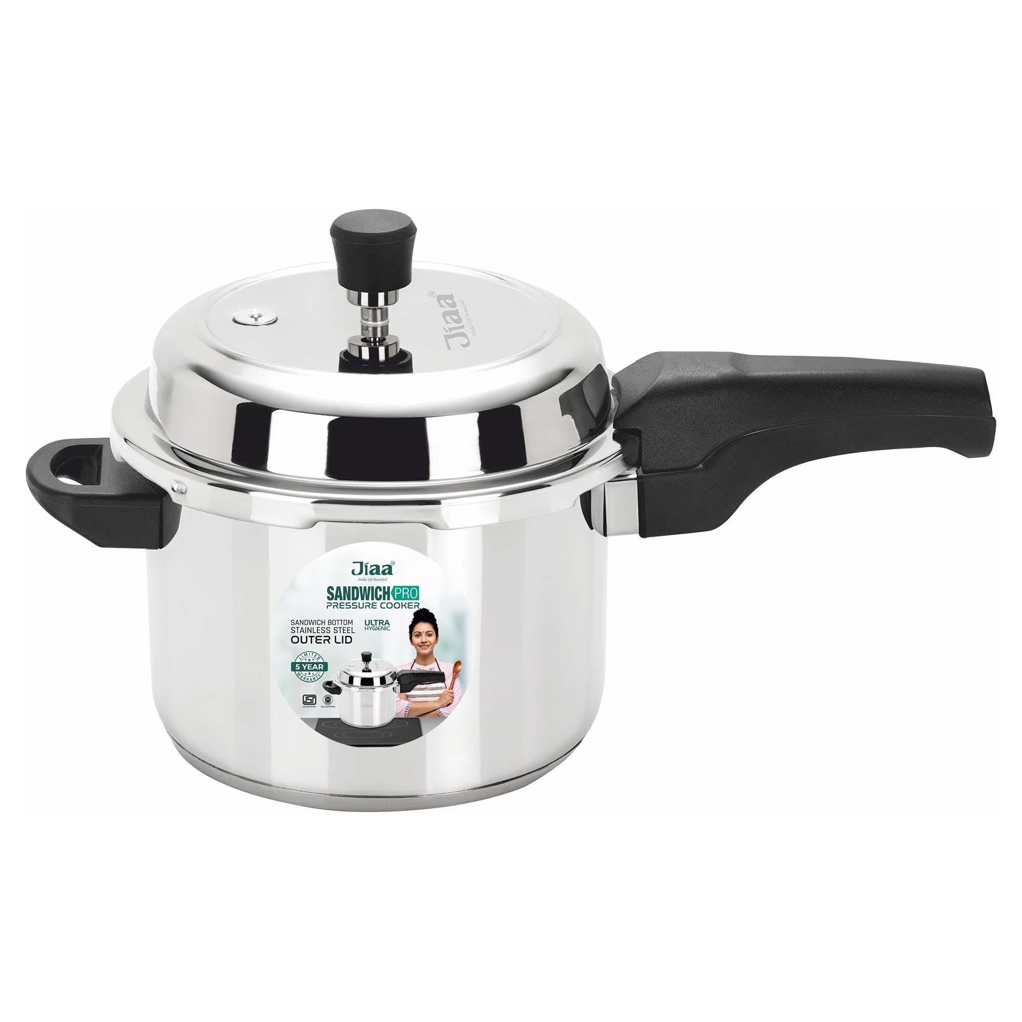 JIAA SANDWICHPRO STAINLESS STEEL PRESSURE COOKER 5LIT 10040004