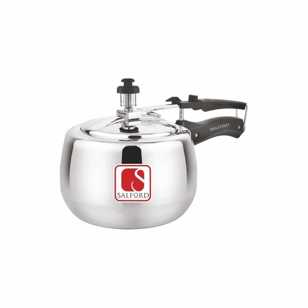 UCOOK Salford Curvy Plus 2Litre Pressure Cooker Silver SK2001