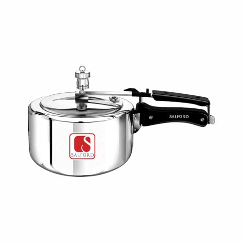 UCOOK SALFORD Mini Cooker Inner Lid Aluminium Pressure Cooker Silver 1 Litre-SK2021