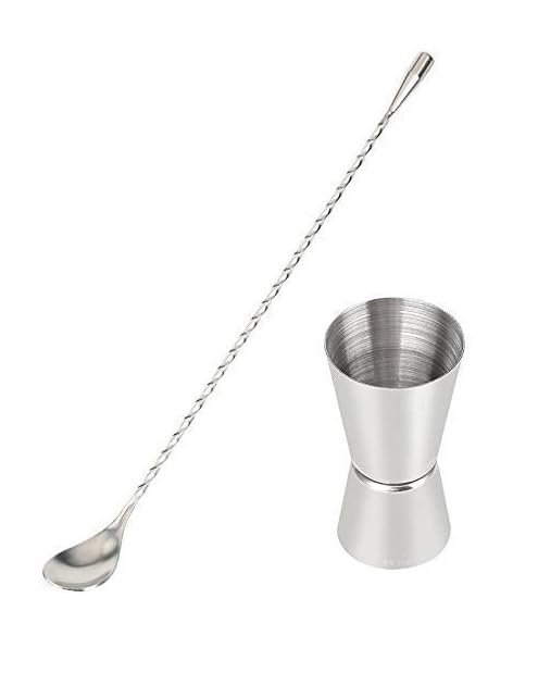 Dynore Bar Spoon with Tall Peg Measure 30/60ML Set of 2 Pcs DS_2174