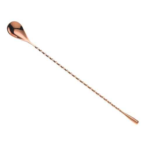 Dynore SS Copper Plated Twisted Design Teardrop Bar Spoon DS_2191