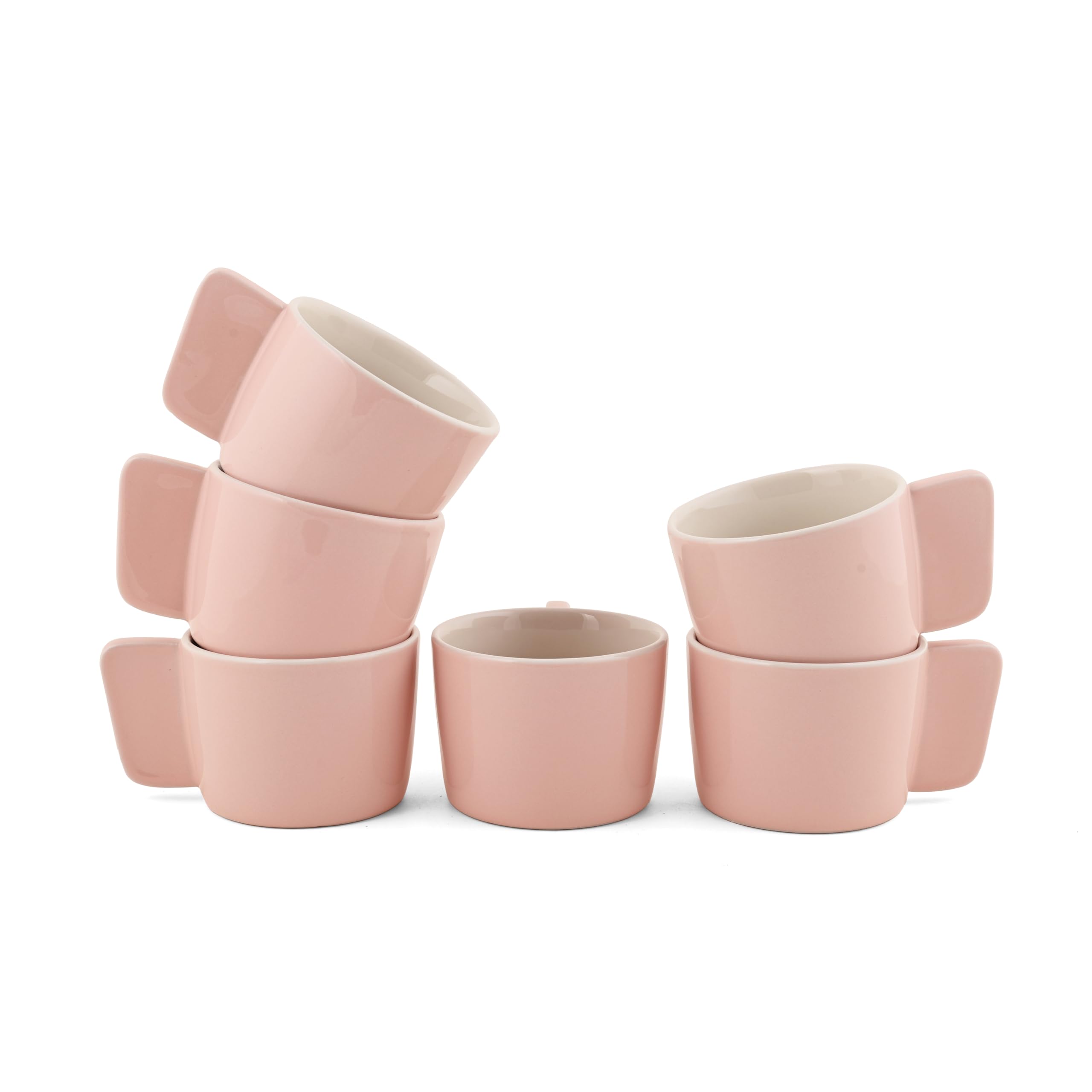 Hitkari Porcelain Cups Set of 6Pc Black M1
