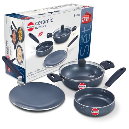 Hawkins Ceramic Nonstick 3pcs Kitchen Gift Set (24ICGP)