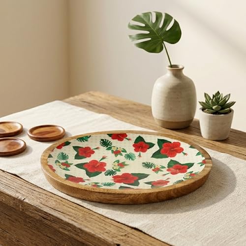 Moon Impact Wooden Oval Platter