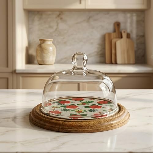 Moon Impact Wooden Cake Cloche