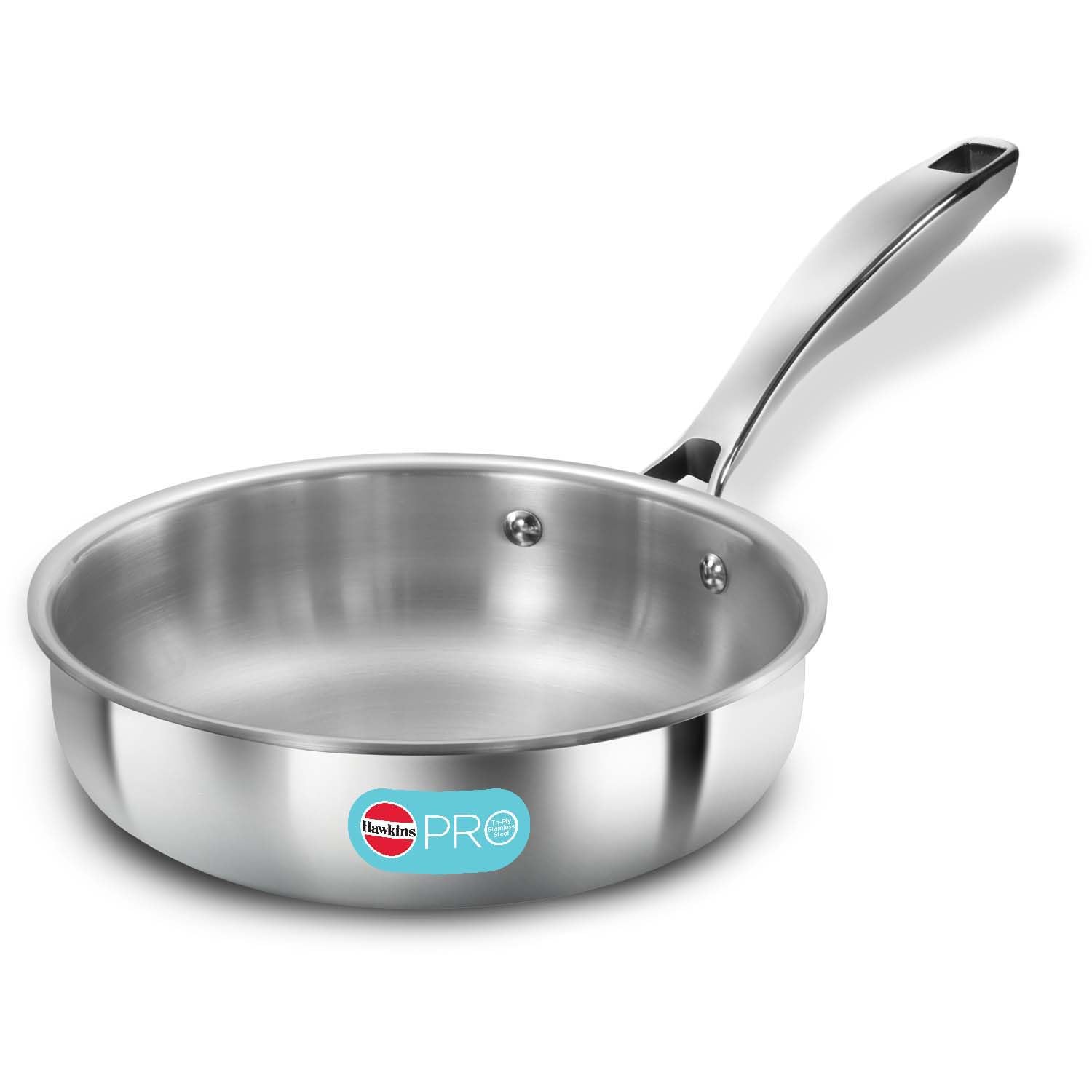 Hawkins Pro Tri-Ply Stainless Steel Frying Pan 18 cm, 3 mm Induction Compatible (PSF18)