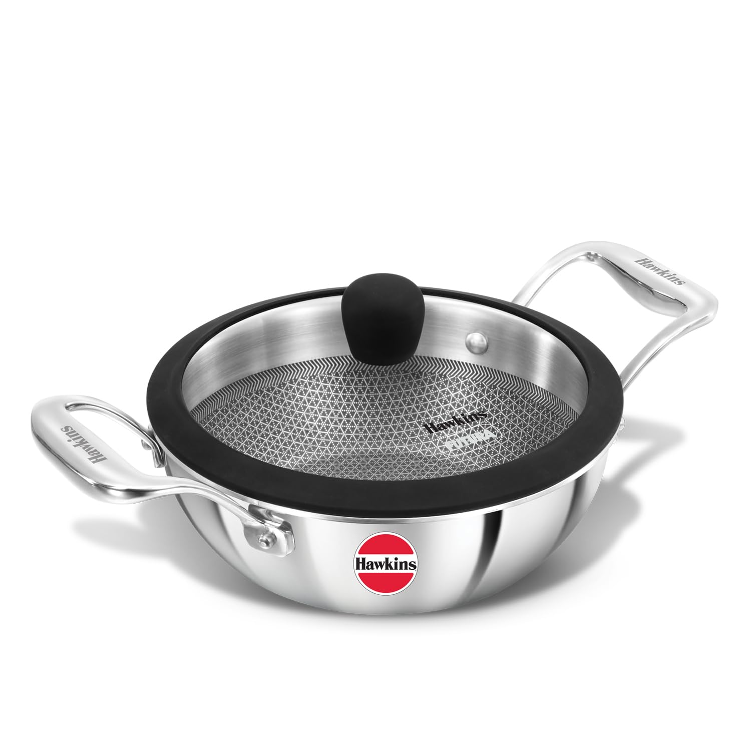 Futura Nonstick Pro Deep Fry Pan 1.5L with Glass Lid and SS Handle, 3 mm (PSNK15G)