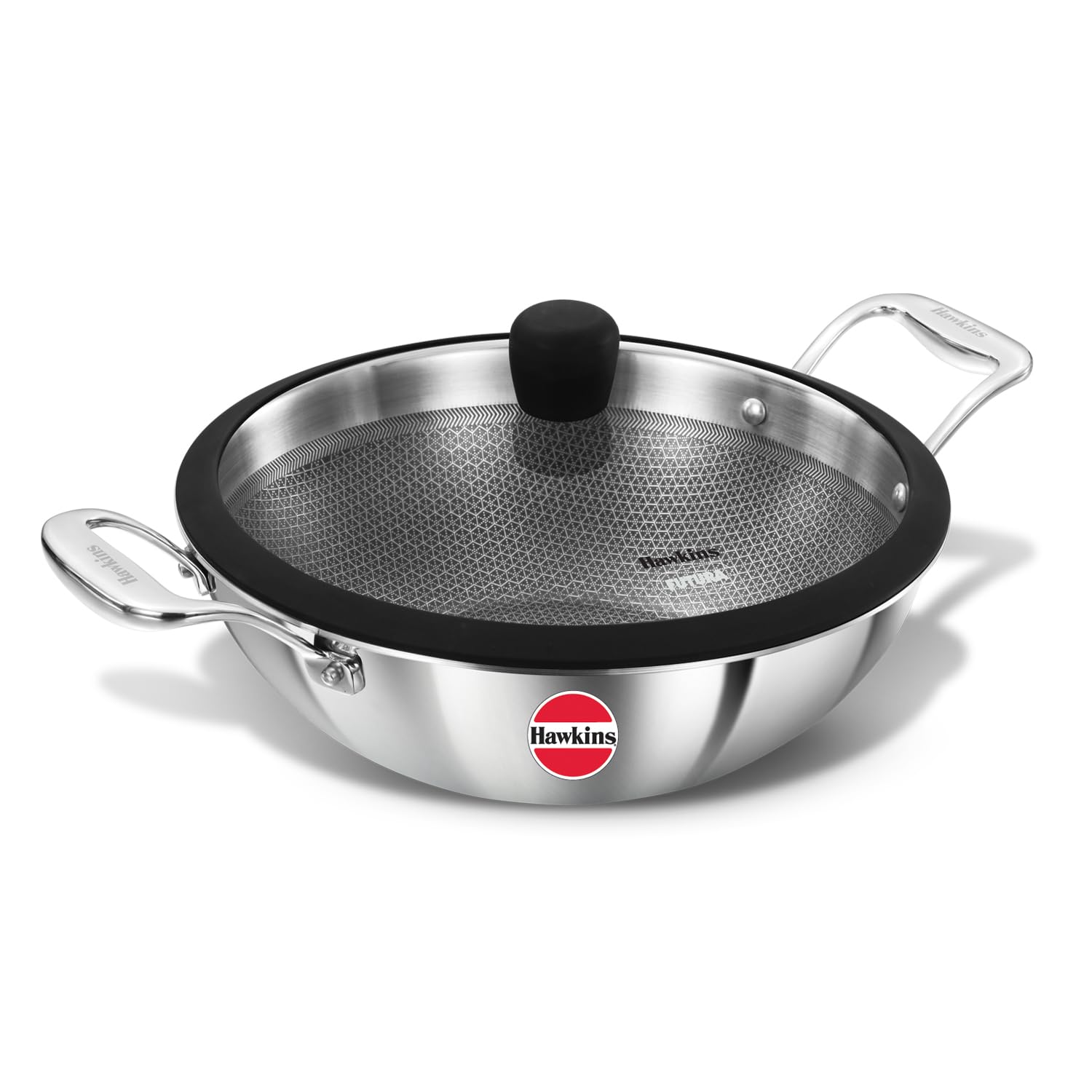 Futura Nonstick Pro Deep Fry Pan 3.5L with Glass Lid and SS Handle, 3 mm (PSNK35G)