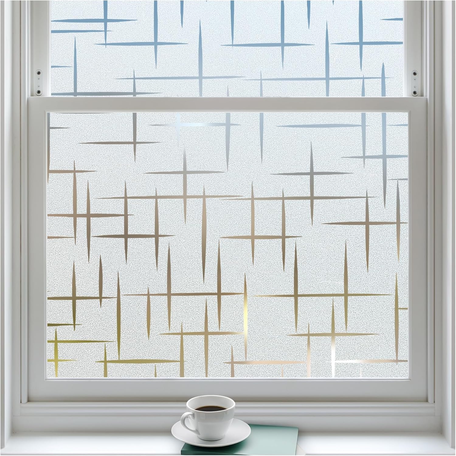 Skin Poster Window 3D Frosted Glass Sticker 3D Fluted 16x96 Inch