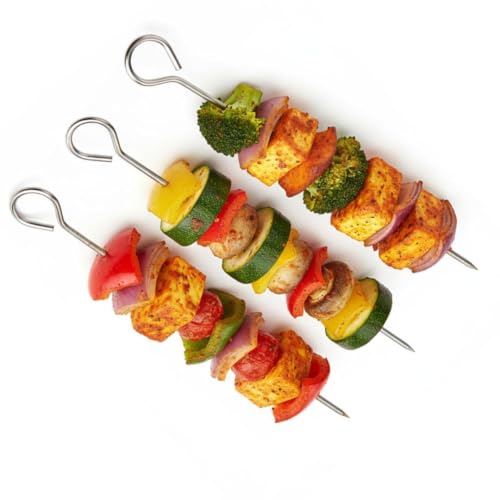KMW Food-Grade Skewers 8 Round 20 pcs Set Steel N_SKR08