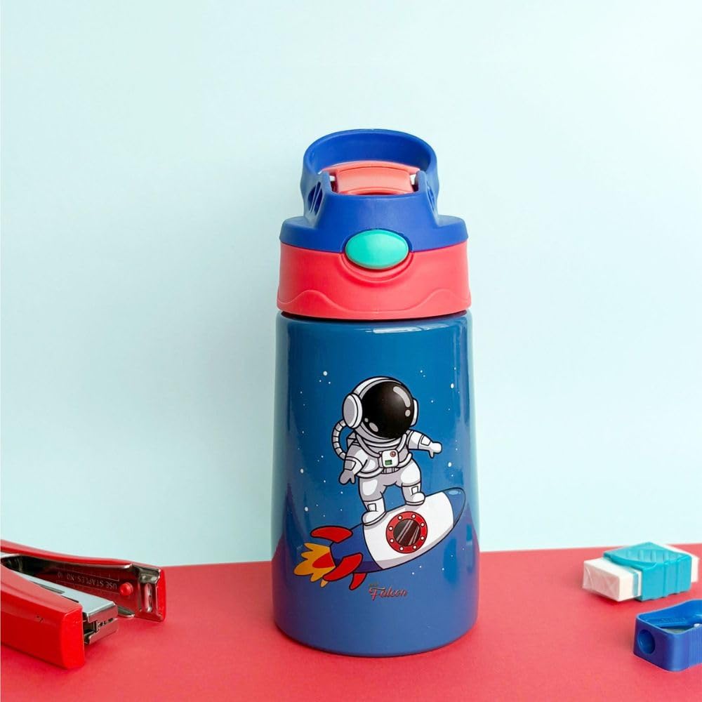 Pddfalcon Water Bottle Sippy DW Astronaut 350ML Blue FP07025