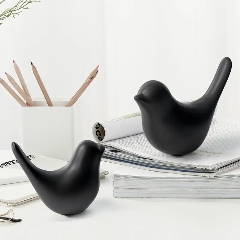 Homeatomy Ceramic Blessing Birds Figurine Midnight Chorus