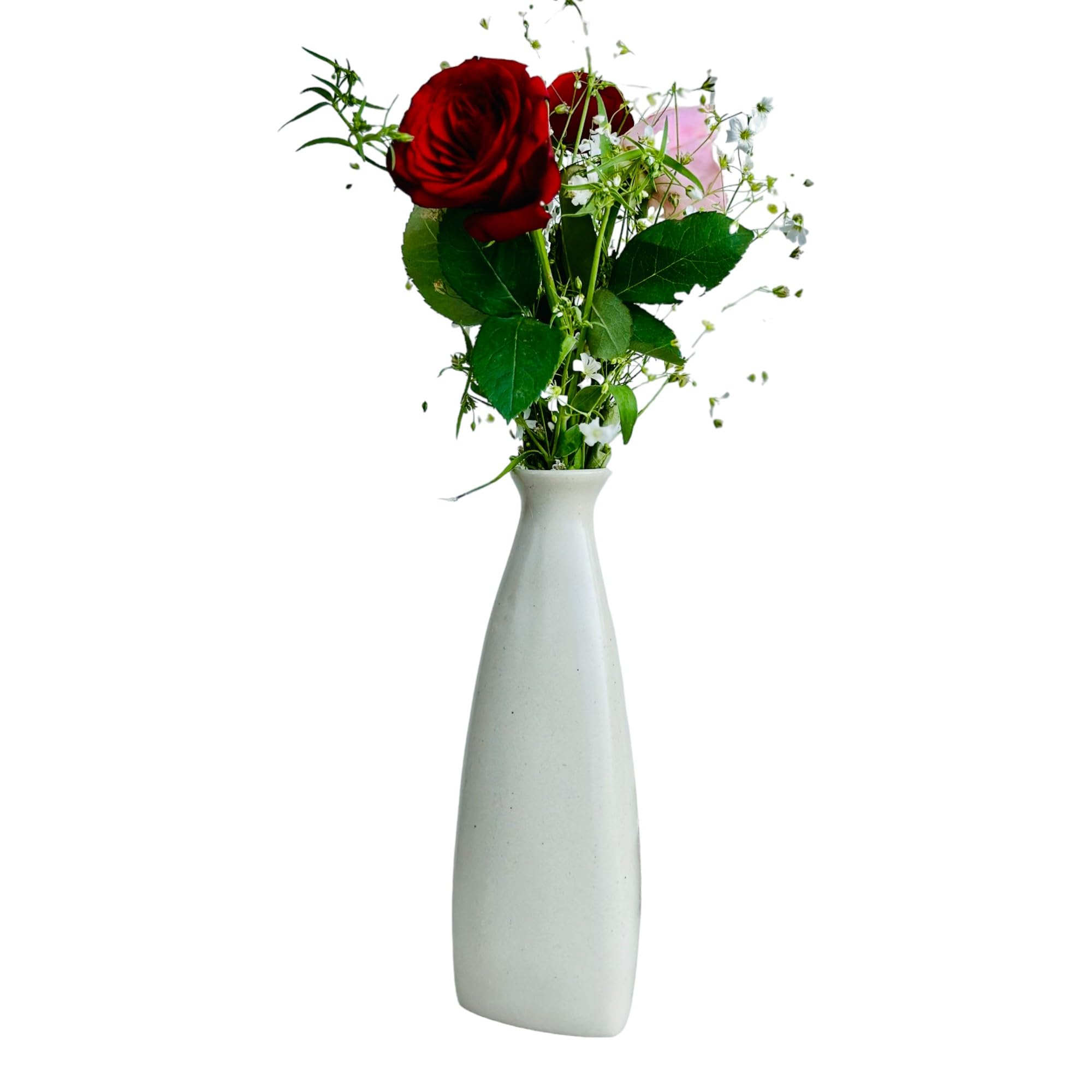 Homeatomy™ | Flower Vase Money Plant vase for Home Decor |Room Decor Items |(White, Single)